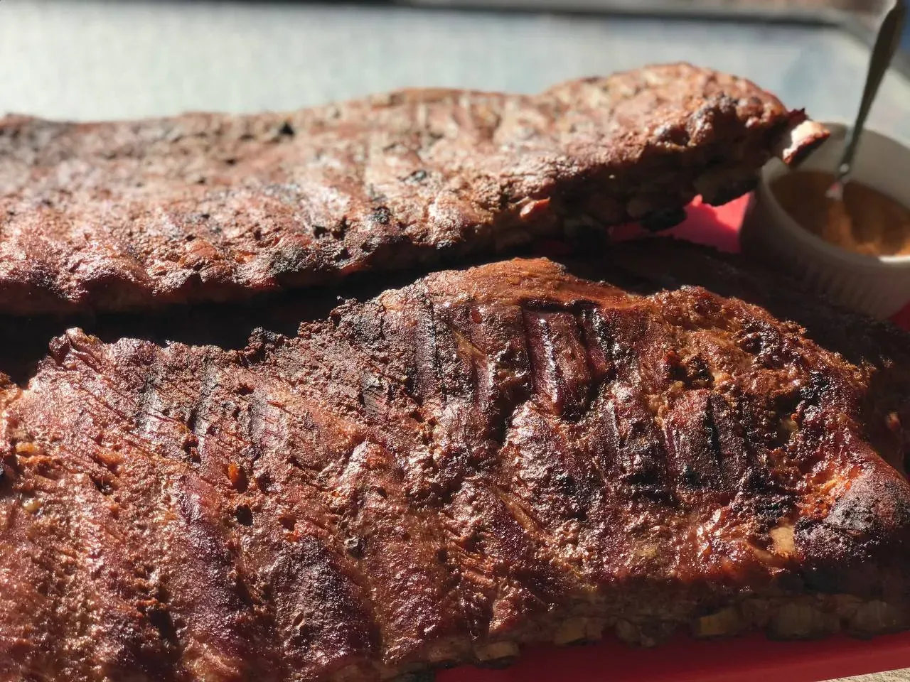 BBQ catering table set out at an Arizona church or community event by The Pitmaster’s Secret